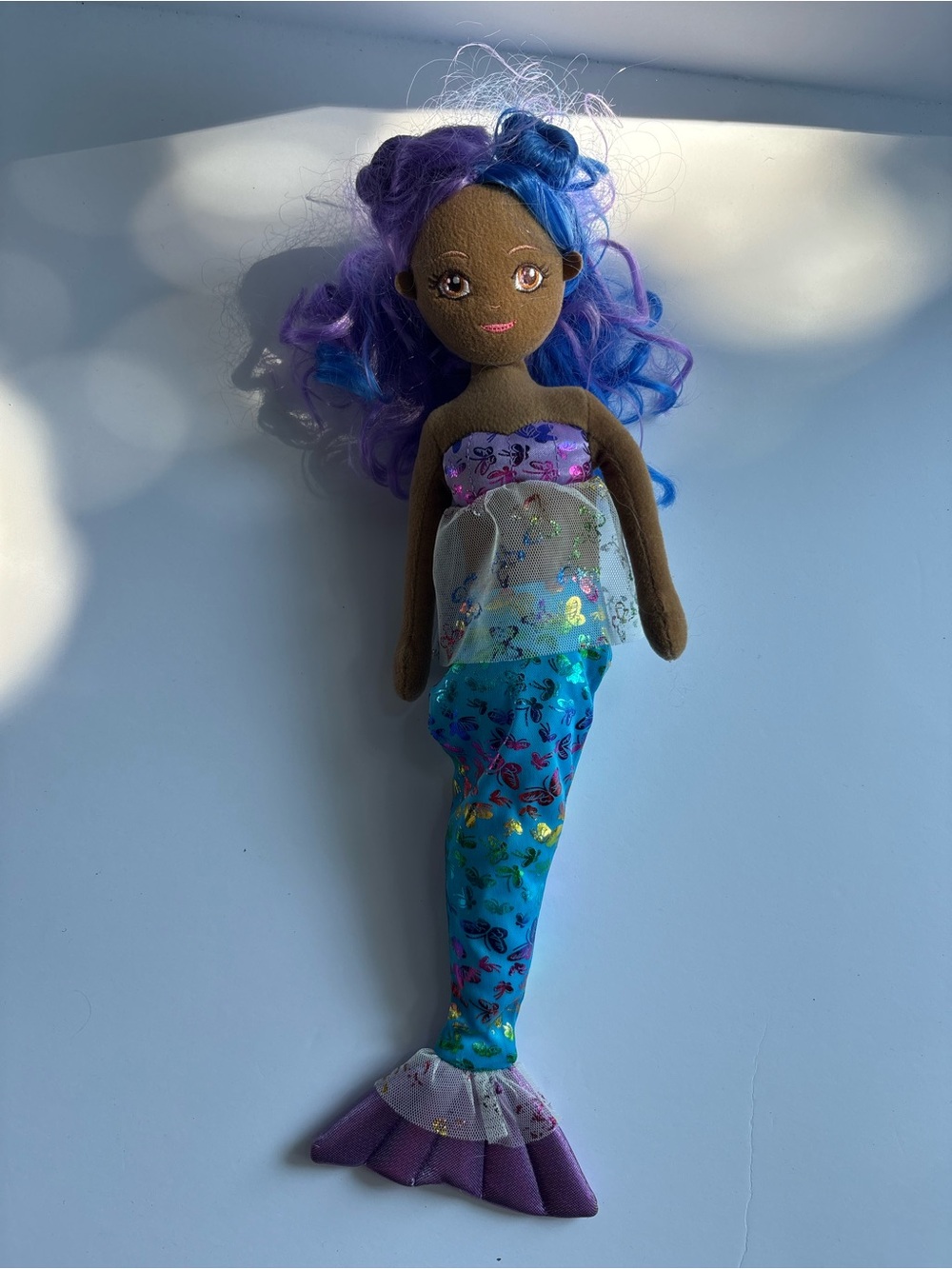Aurora Blue Sea Sparkles Flutter Fashion Aurelia Mermaid Doll Plush